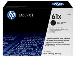 HP 61X High Yield Toner Cartridge, Black