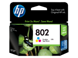 HP 802 Large Ink Cartridge, Tri Color