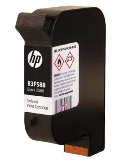 HP 2580 Black Solvent Ink Cartridge (B3F58B)