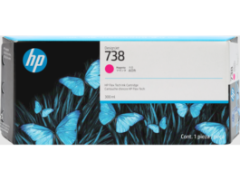 HP 738 300-ml Magenta DesignJet Ink Cartridge 676M7A