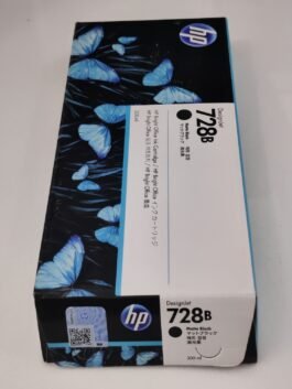 HP DesignJet 728 Matte Black Ink Cartridge, 300ml (3WX30A)