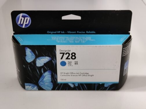 HP DesignJet 728 Cyan Ink Cartridge, 130ml (F9J67A) - Image 3