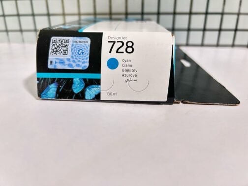 HP DesignJet 728 Cyan Ink Cartridge, 130ml (F9J67A)