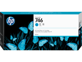 HP 746 Cyan DesignJet Ink Cartridge, 300ml (P2V80A)