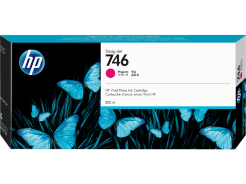 HP 746 Magenta DesignJet Ink Cartridge, 300ml (P2V78A)
