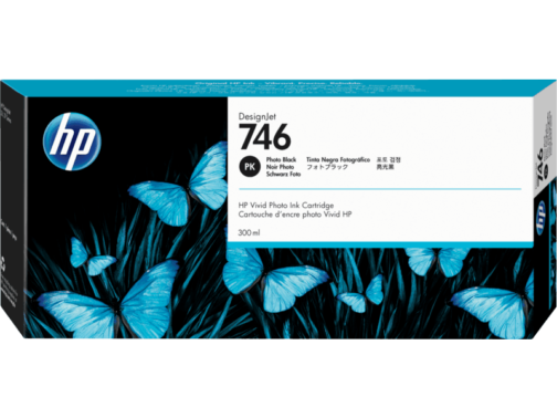 HP 746 Photo Black DesignJet Ink Cartridge, 300ml (P2V82A) - Image 2