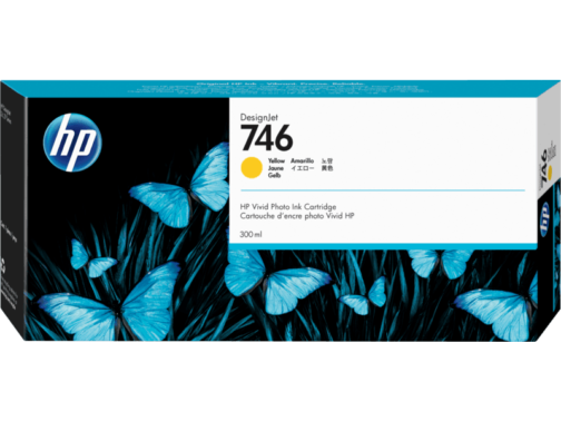 HP 746 Yellow DesignJet Ink Cartridge, 300ml (P2V79A) - Image 2
